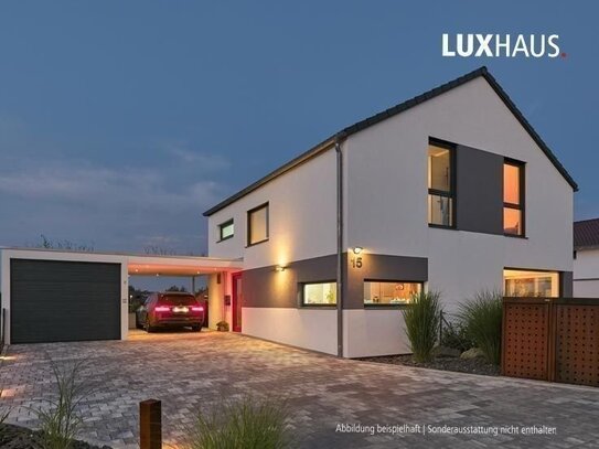 LUXHAUS Familien - Glück auf 126m² Schlüsselfertig 100% Wohlfühlklima – 100% Design