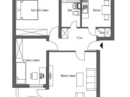 Modernes, möbliertes WG-Zimmer in frisch sanierter Wohnung UNI nah