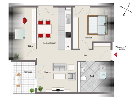 Zu vermieten - Tolle 2,5 Zimmer-Wohnung in Saal/Donau zum Erstbezug!