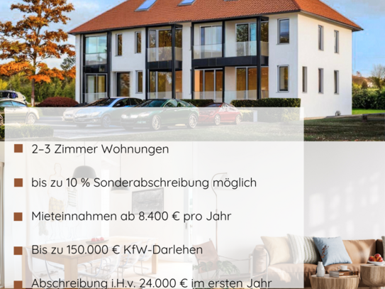 10% Abschreibung 2 & 3- Zimmer Wohnungen