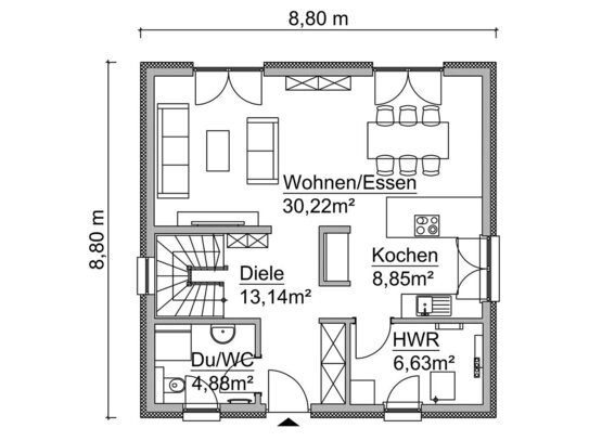 Einfamilienhaus AH 4 inkl. 666 qm Baugrundstück in 18437 Stralsund Freienlande