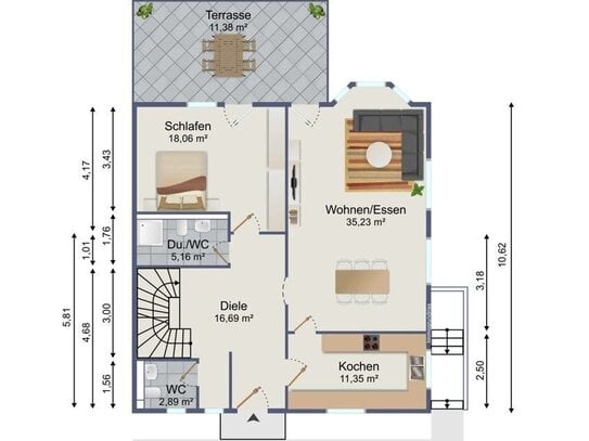 Einfamilienhaus m. Einliegerwohnung in Sackgassenlage!