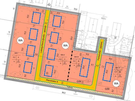 unerschlossenes Bebauungsplangebiet (8EFH und 2 MFH) in attraktiver Lage in Golßen