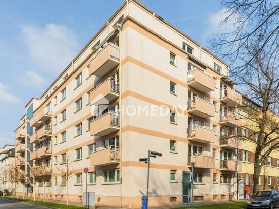 Vermietete Einzimmerwohnung mit Balkon und Einbauküche in gepflegtem Haus