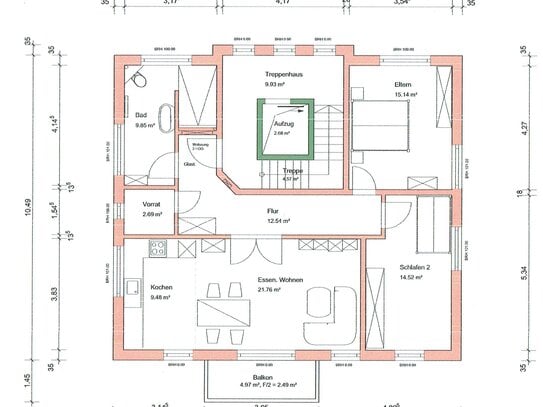 Sehr ruhige Stadtrandlage in Bad Wörishofen - Lift, Neubau, KFW 40, 3-Zimmer Wohnung, mit ca. 88,5 qm Wfl.,1.OG im 3-Fa…