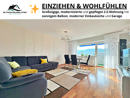 EINZIEHEN & WOHLFÜHLEN - Gepflegte 2-Z-Wohnung mit Balkon, EBK und Garage