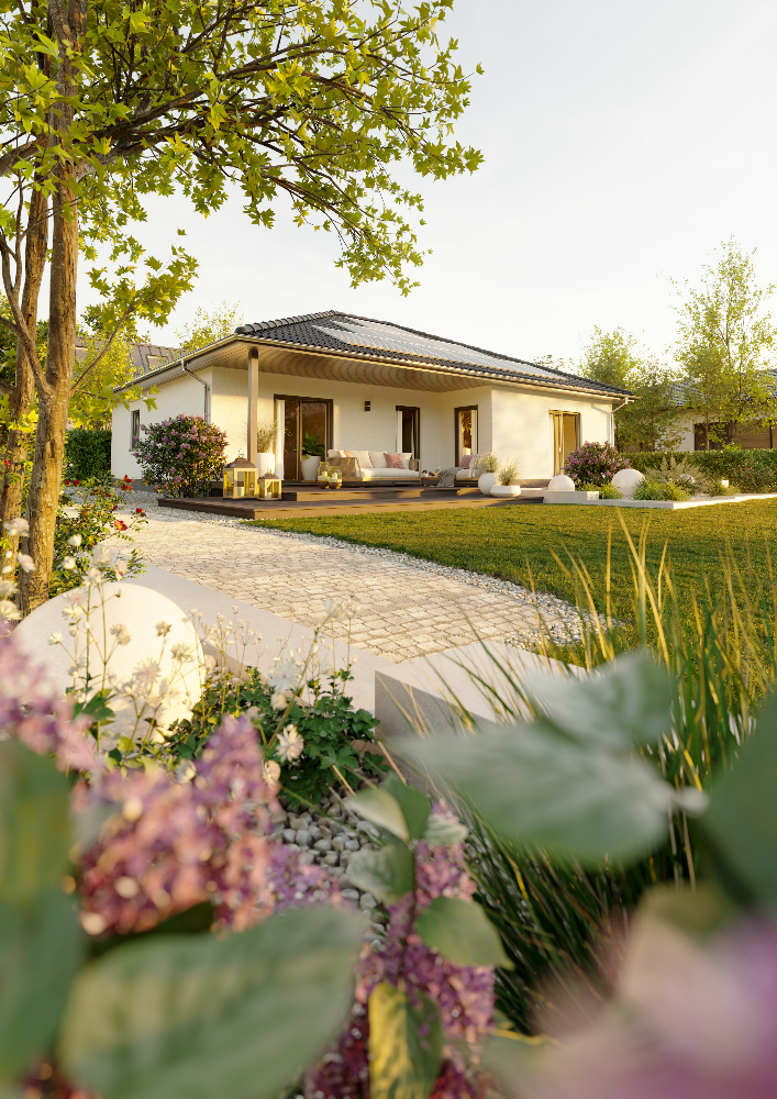 Der Bungalow mit der charmanten Form in Borken - ausgefallen und praktisch