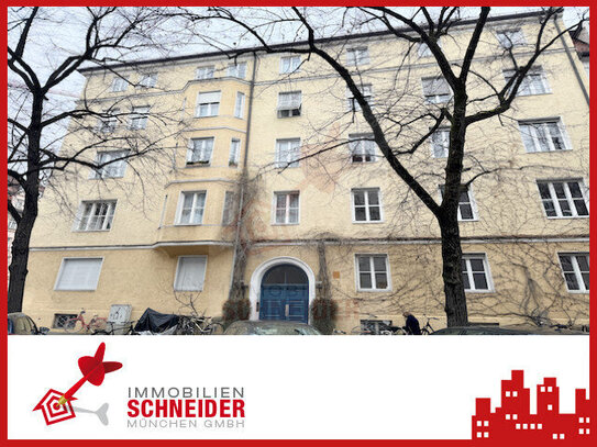 IMMOBILIEN SCHNEIDER - Schwabing West - renovierungsbedürftige Altbau-Wohnung mit viel Potential