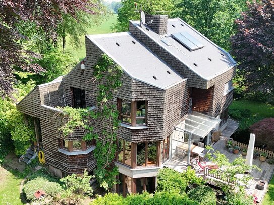 Die Lage zählt ! Großzügiges Architektenhaus im Grünen an den Rheinauen in Dormagen - Rheinfeld