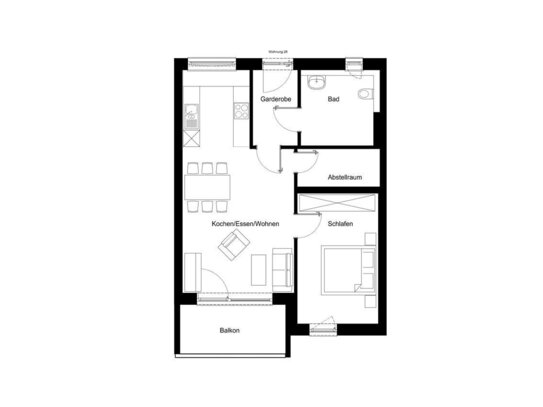 Energieeffizient & Modern: 2-Zimmer Wohnung zum Erstbezug