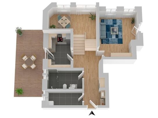 3-Raum-Wohnung im Erdgeschoss mit Terrasse! ERSTBEZUG