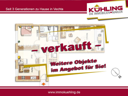 Großteilig modernisierte 3-Zimmer-Wohnung - zentrumsnah -