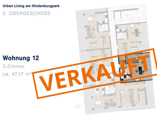 Neubauwohnung am Hindenburgpark - Wohnung Nr. 12 - 2.OG