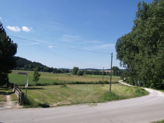 Eckgrundstück - Ortsrandlage mit Baurecht für ein Einfamilienhaus Leicht abfallende Südwestlage.