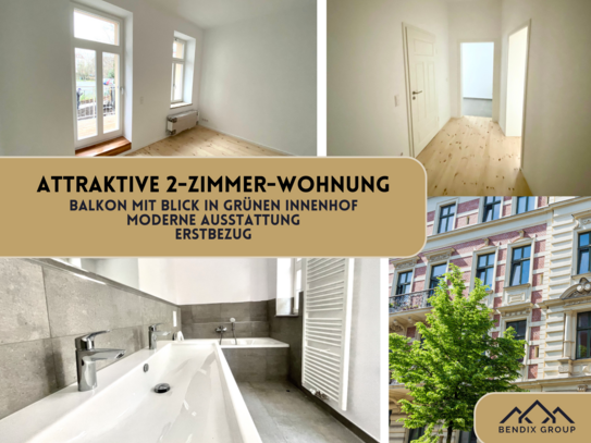 Attraktive 2-Zimmer-Wohnung in Leipzig-Lindenau - Hochparterre, WG-geeignet