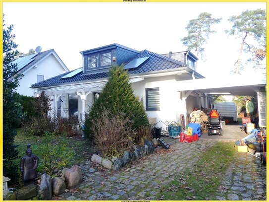 Nassenheide! Moderner Bungalow (Massivbau 2013) mit ausgebautem Dachgeschoss u. idyllischem Garten