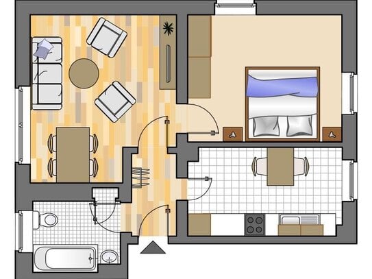 Wir renovieren! 2-Zimmer-Wohnung in Herten Disteln mit neuem Duschbad und Tapeten