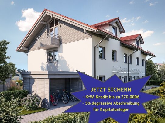 Stilvolle 4-Zimmer-Maisonette-Wohnung mit 3 Balkonen am grünen Ortsrand von Sauerlach