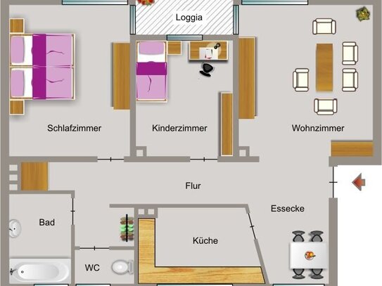 Demnächst frei! 3-Zimmer-Wohnung in Duisburg Röttgersbach