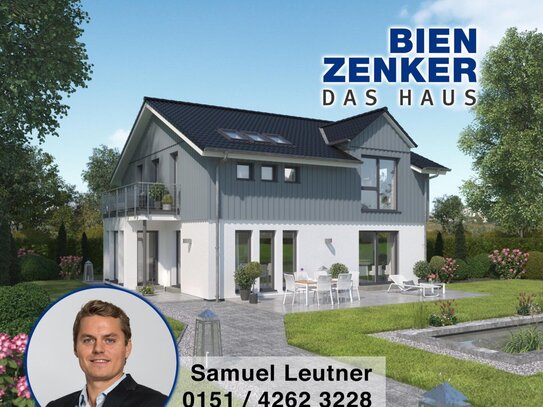 Bauen mit Bien-Zenker: Neubauprojekt in Eberbach - Einfamilienhaus mit Rechteck-Erker und Freisitz