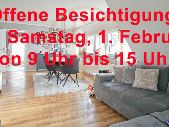 Maisonette mit Doppelgarage und großer Dachterrasse im Bieterverfahren