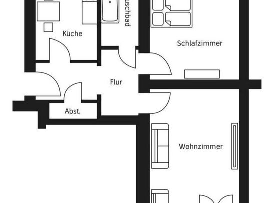 Stilvolle neuwertige 2 Zi- Wohnung in der Altstadt mit Lift und Balkon