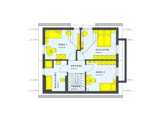 Energieeffizientes Haus/ 2 Kinderzimmer, 1 Home-Office, 2 Bäder, WZ, Kü, SZ! inkl. Grundstück erschlossen