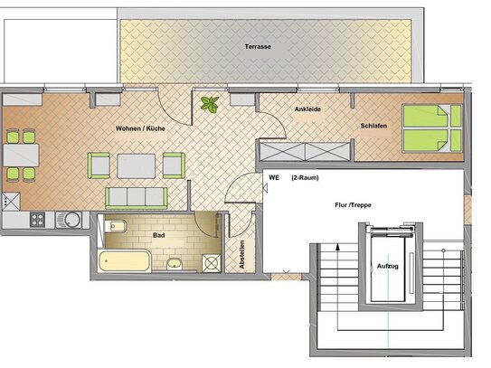 Moderne 2 Raumwohnung im Leipziger Süden!