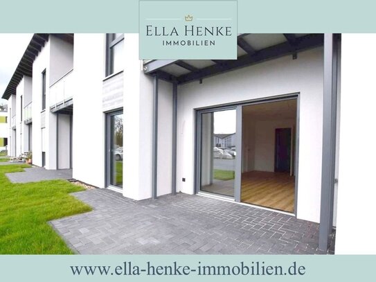 Zur Miete im Neubau: Schöne, moderne Erdgeschoss-Wohnung mit Terrasse - Erstbezug ...