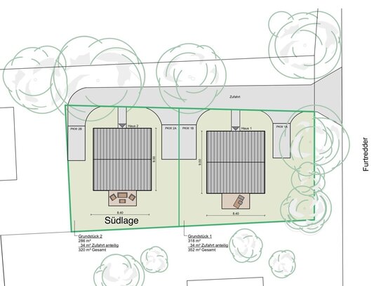 2 Baugrundstücke für Architektenhäuser in Bestlage von Bergstedt