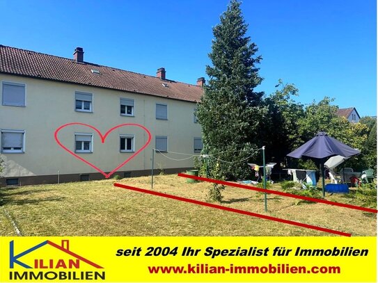 KILIAN IMMOBILIEN! 2 bis 3 ZI. ETW MIT 46 M² WFL. IM ERDGESCHOSS EINES 4-PARTEIEN-HAUSES IN ROTH! GARTENANTEIL * KÜCHEN…