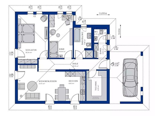 WOHNEN & LEBEN auf einer Ebene, verwirklichen SIE Ihren Bungalow Traum inkl. Baugrundstück mit UNS!