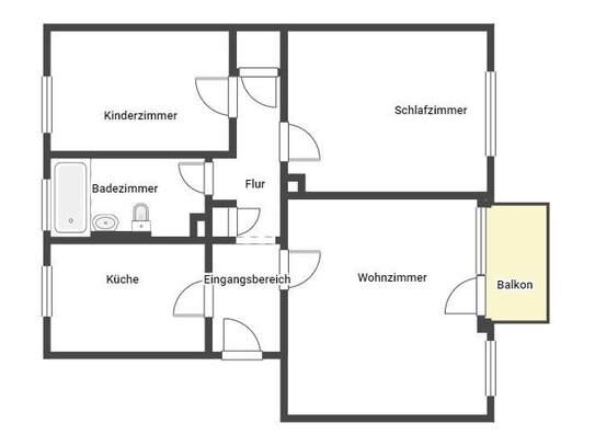 Wohnung für die kleine Familie