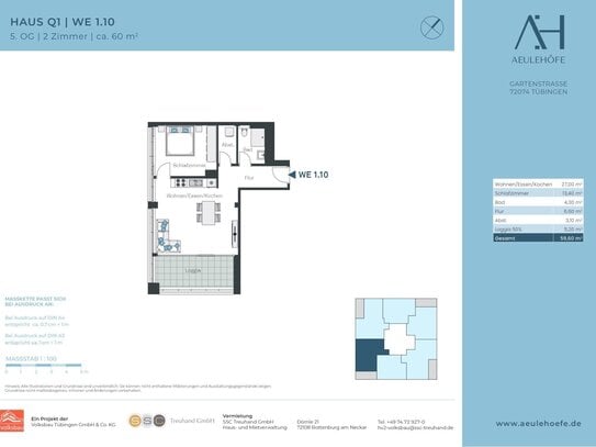 Tolle 2-Zi.-Luxus-Neubau-Whg. mit Loggia in Lustnau *ERSTBEZUG*