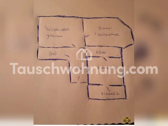 [TAUSCHWOHNUNG] Tausche 4 zimmer gegen 2 Zimmer