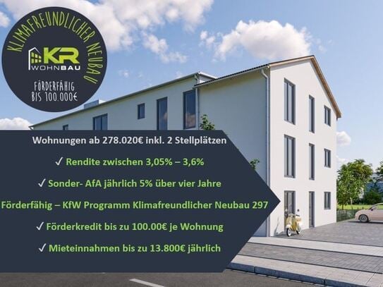 Neue Drei-Zimmer-Dachgeschoss-Wohnung mit Balkon in Flachslanden