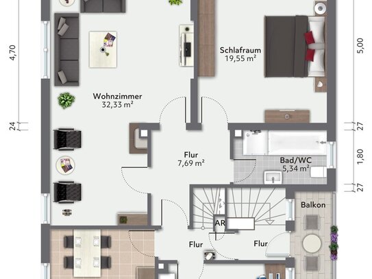 Renovierte, gepflegte Maisonette Wohnung mit Aussenstellplatz in begehrter Lage von Stadt Aßlar