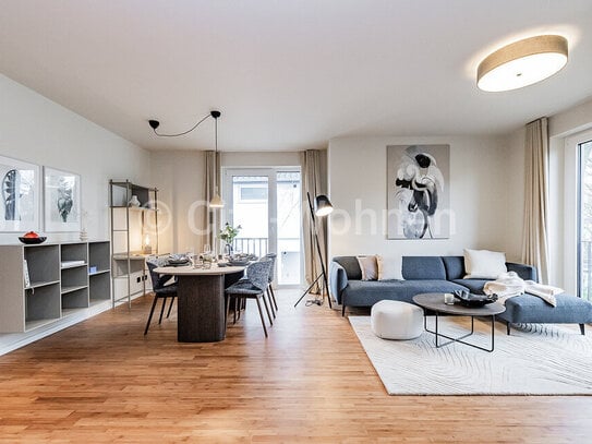 Moderne 2-Zimmer-Neubauwohnung mit skandinavischen Designermöbeln in Hamburg-Lokstedt