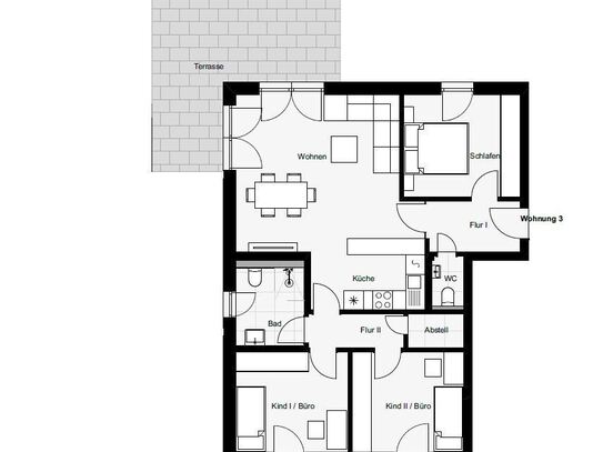 Frechen, Neubau, hochwertig ausgestattete 4-Zimmerwohnung, ca. 86 m², Balkon, TG