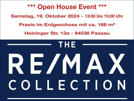 #1 Open House Event 1# Samstag, den 19.10.2024 von 13:00 bis 15:00 Uhr! Großzügige Praxisfläche in Passau - Heining