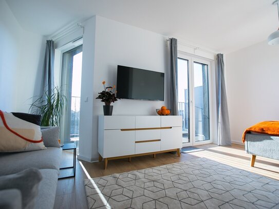 Voll möblierte 1-Zimmer-Wohnung mit Balkon und Domblick