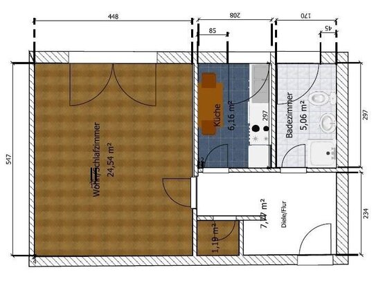 1-Zimmer-Wohnung in Plaidt wartet auf neuen Mieter