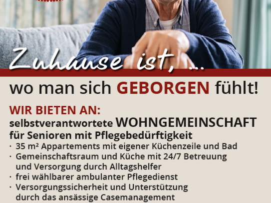 ++ WOHNGEMEINSCHAFT in Weseke für Senioren mit Pflegebedürftigkeit ++