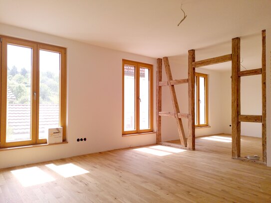 Energetisch sanierte Altbau-Wohnung (3,5 Zimmer) mit 2 Terassen