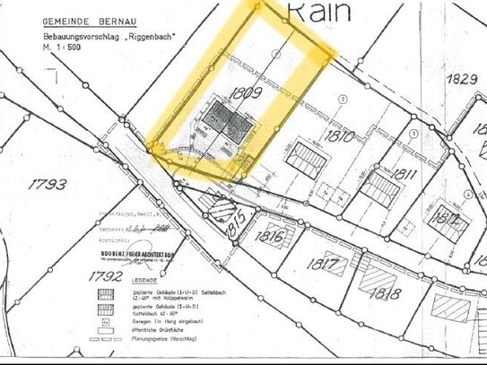 Erschlossenes Baugrundstück - Südhang - Bebauungsplan für 4 Familienhaus in BERNAU