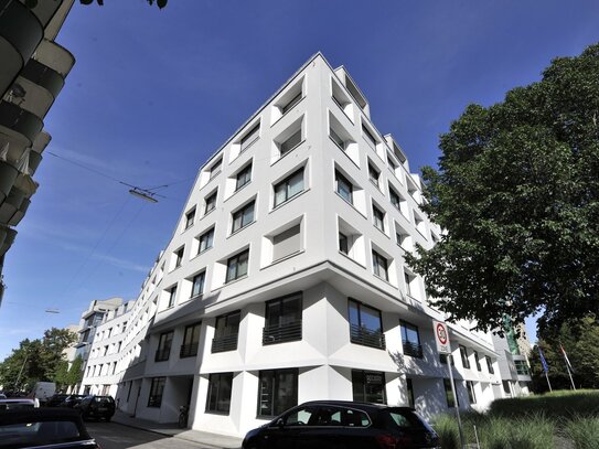 RESERVIERT ! Architekturhighlight, 2-Zi.Whg.Loggia,Parkett,EBK,nh.U1/7,ca.60m²