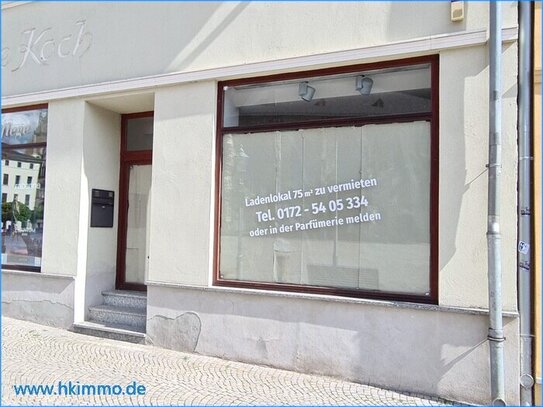 Ladengeschäft am Marktplatz von Köthen/Anhalt