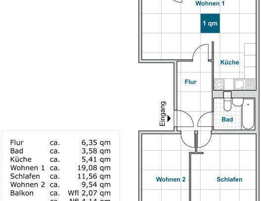 Wo das Leben so spielt - günstige 3-Zimmer-Wohnung