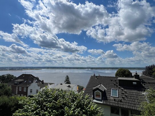 Elbblickwohnung mit Schwimmbadnutzung