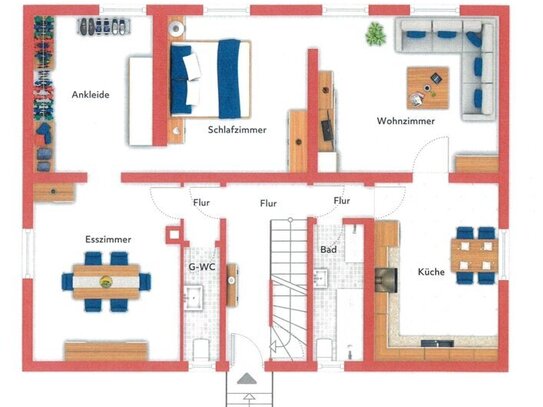 Eigentumswohnung 82m² im EG eines Zweifamilienhaus in Bildstock zu verkaufen -Anliegerstraße-